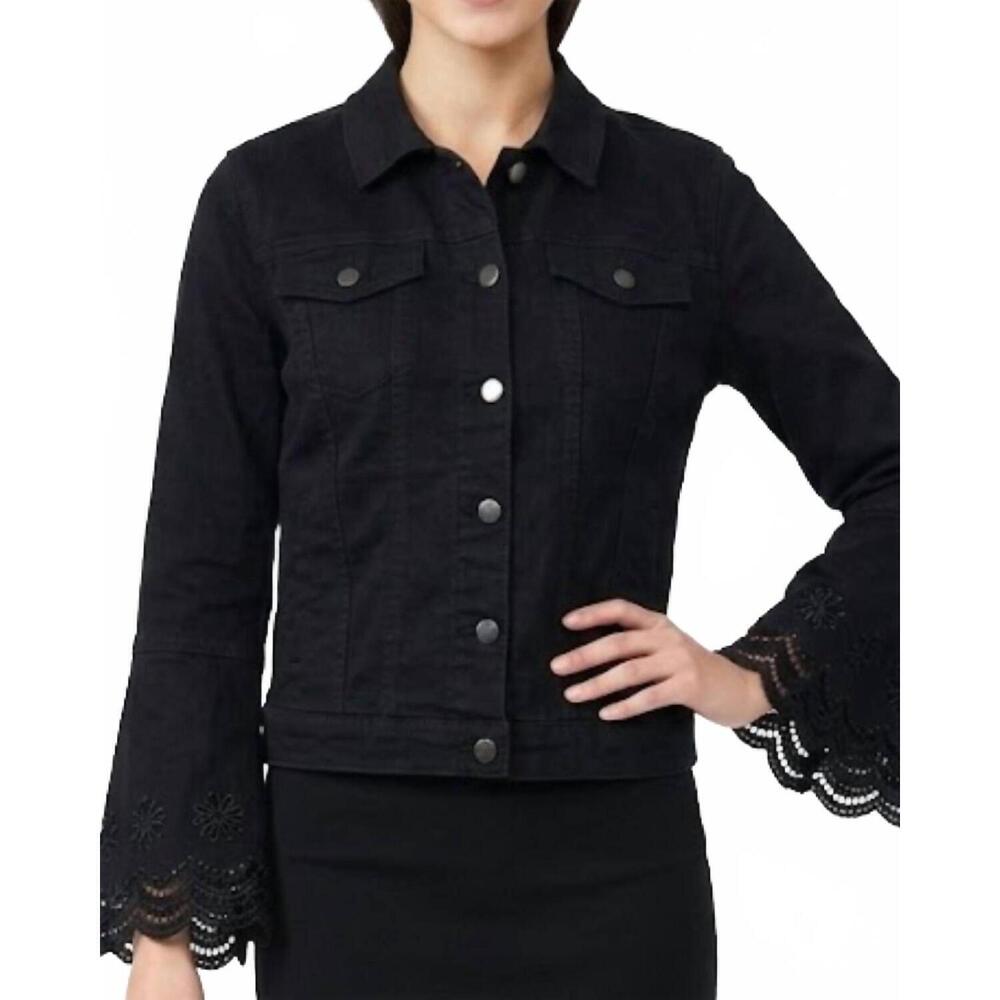 NEW AZI tiffany jean jacket in black